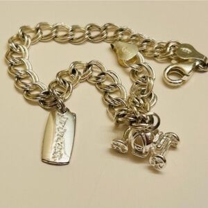 Disney STERLING SILVER CHARM BRACELET/ NEVER WORN